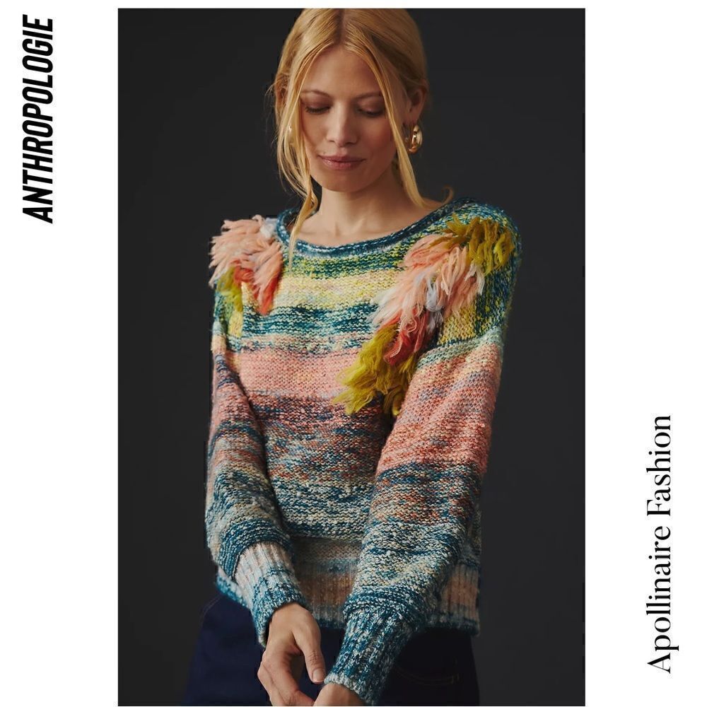 ANTHROPOLOGIE EMBELLISHED SWEATER NEW - Picture 4 of 8